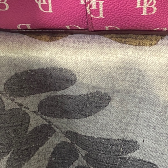 Dooney & Bourke Pink Gretta Hanna tote E.U.C brown Vachetta leather handle. - Picture 2 of 12